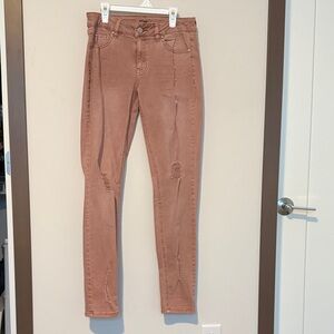 Refuge Women's Skinny Jeans in Light Pink Size 2